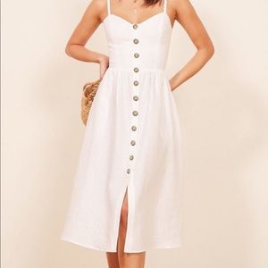 Reformation Thelma Dress White Linen